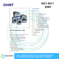 Chint NC1-50 3 Pole AC Contactor – Front View