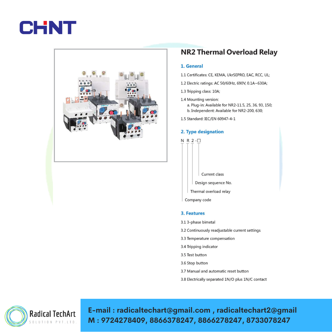 Chint NR2 25 Thermal Overload Relay Front View