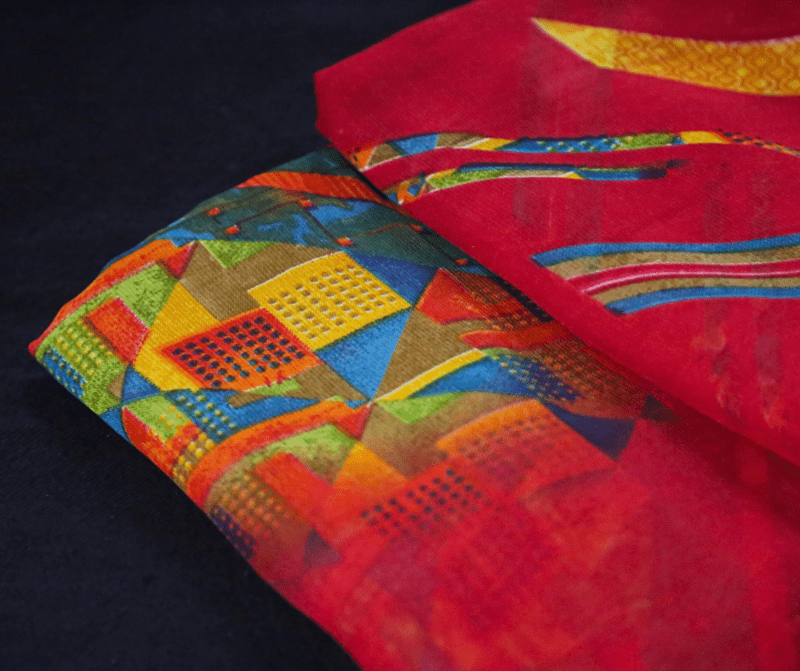 Kulfi Georgette Urban Red