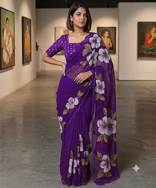 Flora Soft Weightless Chiffon Saree