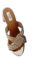 LA PARIS Women’s Embellished Wedge Sandals