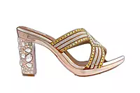 LA PARIS Women’s Embellished Wedge Sandals