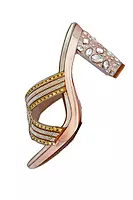 LA PARIS Women’s Embellished Wedge Sandals
