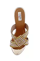 LA PARIS Women’s Embellished Wedge Sandals