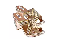 LA PARIS Women’s Embellished Wedge Sandals