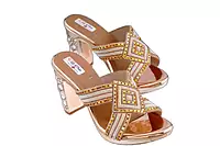 LA PARIS Women’s Embellished Wedge Sandals