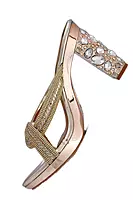 LA PARIS Women’s Embellished Wedge Sandals