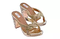 LA PARIS Women’s Embellished Wedge Sandals