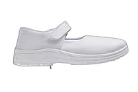 Lancer Kids' White School Uniform Shoes with Hook-and-Loop Strap