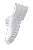 LANCER White Lace-Up School Uniform Shoes