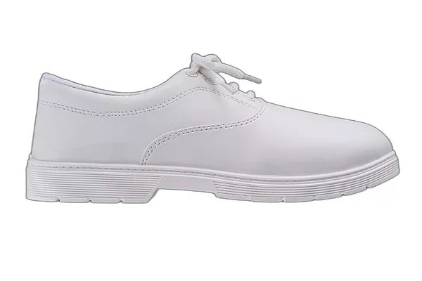 LANCER White Lace-Up School Uniform Shoes