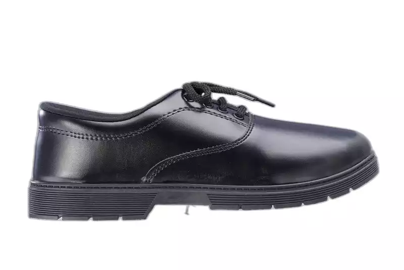 Lancer Black Lace-Up School Uniform Shoes