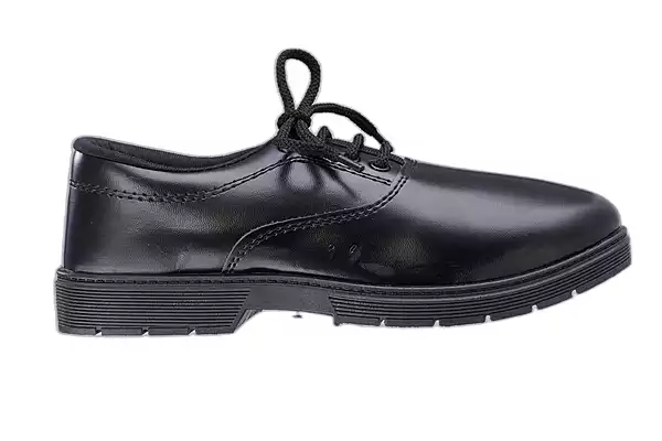 Lancer Black Lace-Up Uniform Shoes