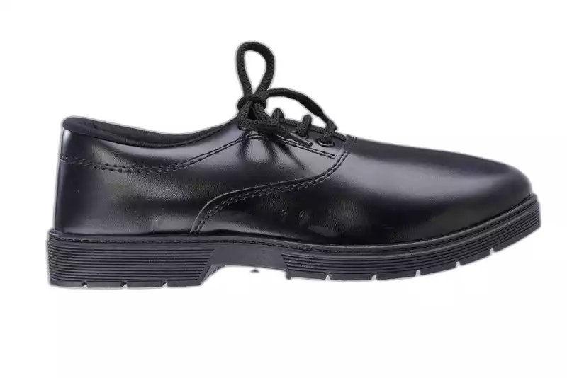 Lancer Black Lace-Up Uniform Shoes