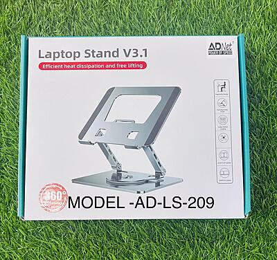 Aluminum 360 Degree Rotating Base Foldable Portable Laptop Stand