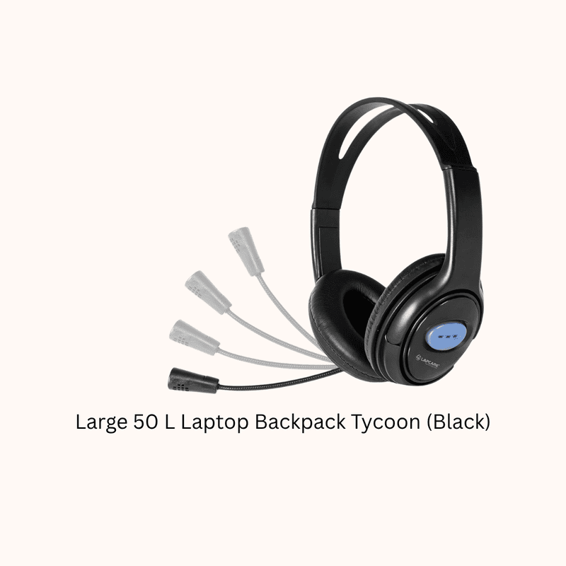 LAPCARE| Adjustable Headset( LWS004 Black )