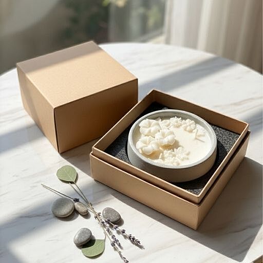 LARGE GREY BOWL CANDLE