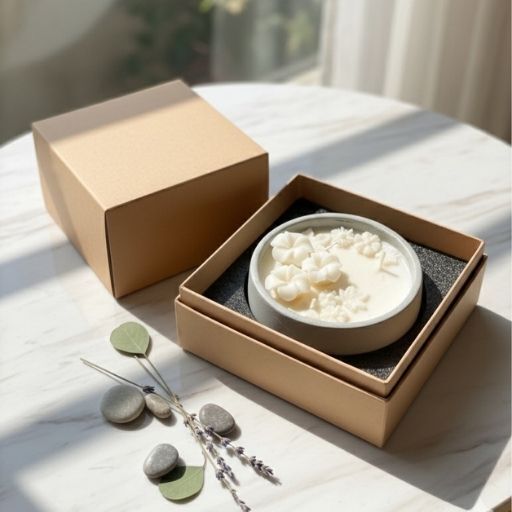 LARGE GREY BOWL CANDLE