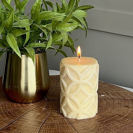 LATTICE 4" IVORY CANDLE
