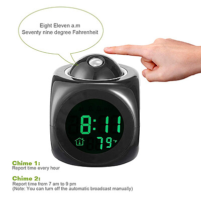 Plastic Digital LCD Screen Snooze Projector Alarm Clock Pack of 1 Plastic Digital LCD Screen Snooze Projector Alarm Clock Pack of 1