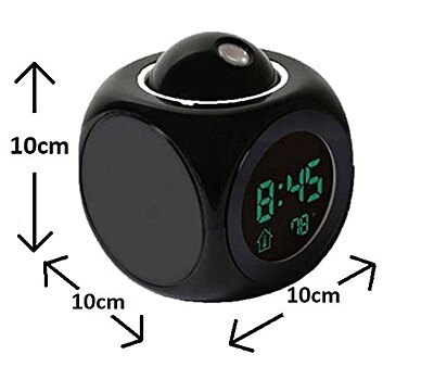 Plastic Digital LCD Screen Snooze Projector Alarm Clock Pack of 1 Plastic Digital LCD Screen Snooze Projector Alarm Clock Pack of 1