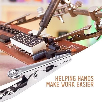 LED Lighted Magnifying Glass Soldering Station | 2.5X 7.5X 10X Hands-Free Magnifier with Clips LED Lighted Magnifying Glass Soldering Station | 2.5X 7.5X 10X Hands-Free Magnifier with Clips