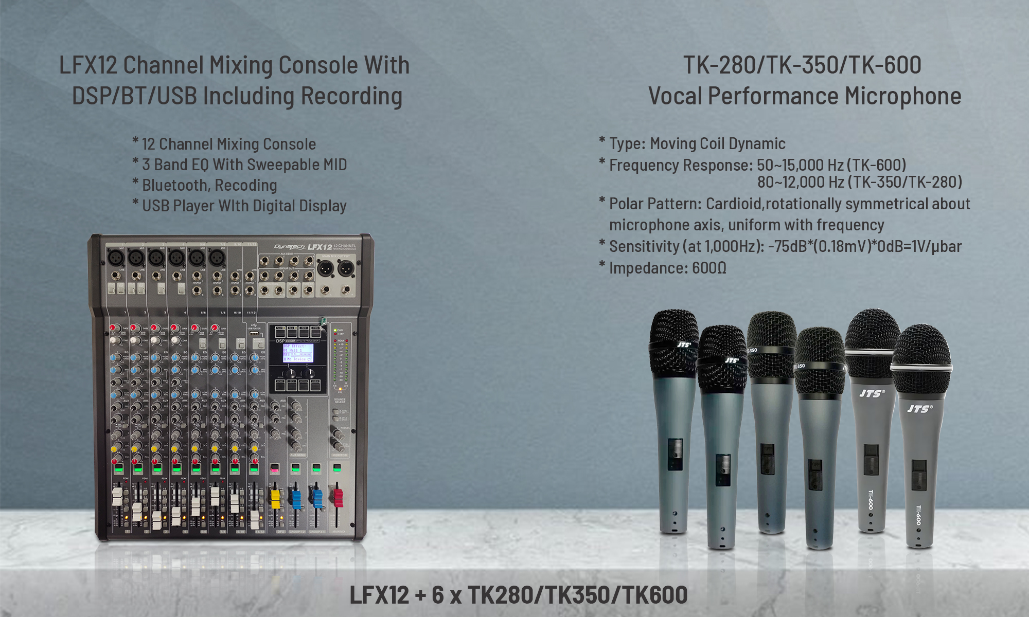 LFX12 + 6 X TK-280/TK-350/TK-600 (Combo)