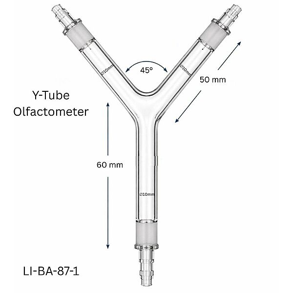Y-Tube Olfactometer - Stem-10mm | Arm-10mm