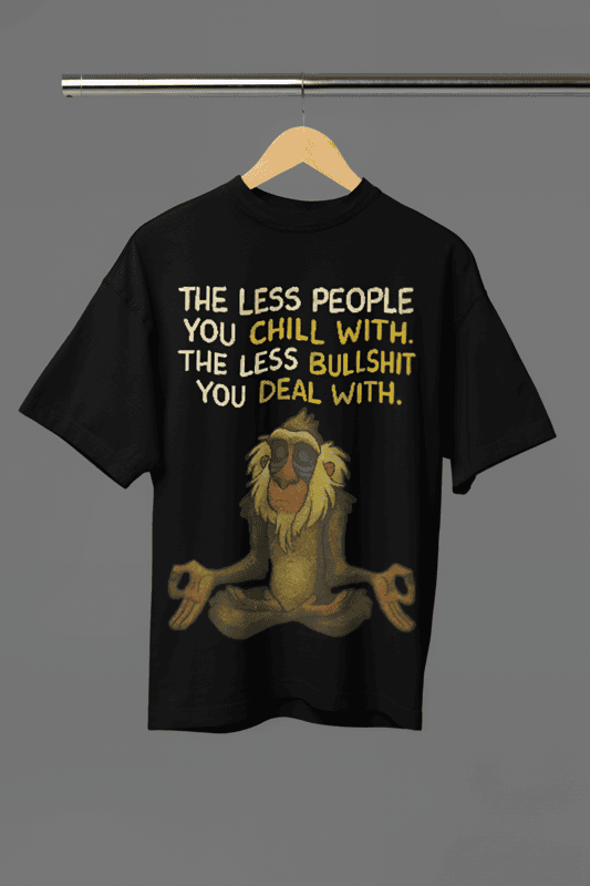 Mantra of Life black oversized tshirt