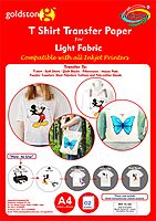 T Shirt Transfer Inkjet Photo Paper for Light Fabrics A4/5 Sheets
