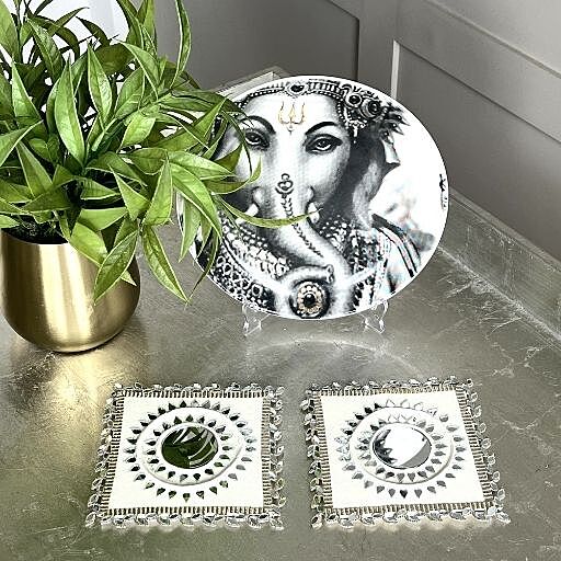 LIPPAN ART COASTERS WHITE X 2