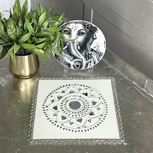 LIPPAN ART WHITE RANGOLI