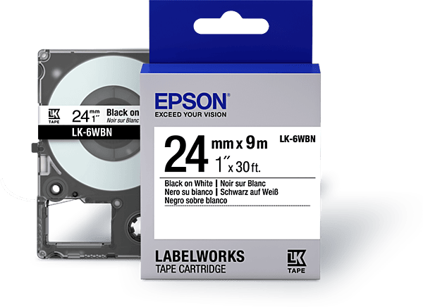 Epson Label Tape LK 6WBN (24MM)