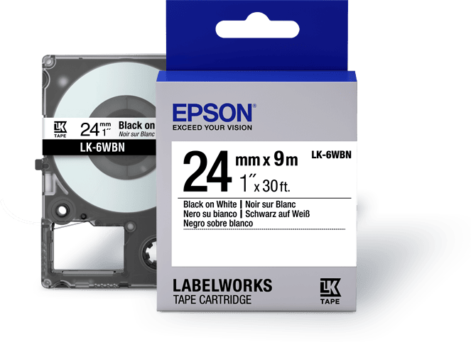 Epson Label Tape LK 6WBN (24MM)