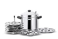 LLM Deluxe Stainless Steel Idly Cooker| Idly Maker | Silver