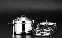 LLM Deluxe Stainless Steel Idly Cooker| Idly Maker | Silver