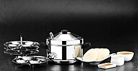 LLM Deluxe Stainless Steel Idly Cooker| Idly Maker | Silver