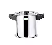 LLM Stainless Steel Double Wall Milk Pot with Whistle| Milk Boiler Cool-Touch Handles, Silver