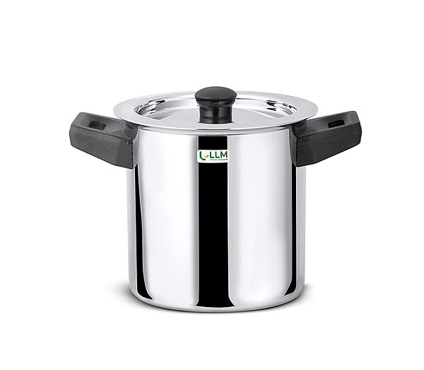 LLM Stainless Steel Double Wall Milk Pot with Whistle| Milk Boiler Cool-Touch Handles, Silver