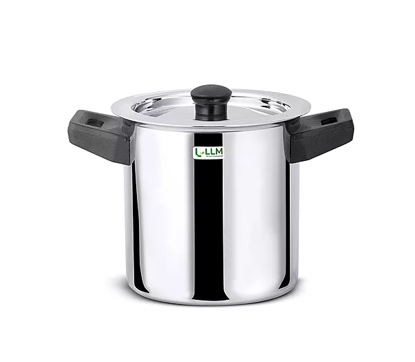LLM Stainless Steel Double Wall Milk Pot with Whistle| Milk Boiler Cool-Touch Handles, Silver
