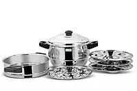 LLM Stainless Steel Multi Purpose Steamer and  Idli Maker 2 Litre