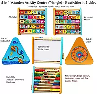 5-in-1 Wooden Activity Triangle Learning Toy