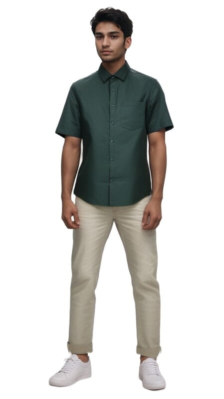 Premium Green Satin Cotton Shirts