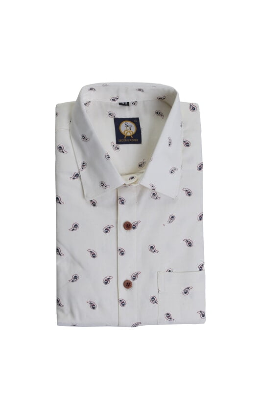 Elegant White Printed Shirts