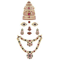 God Ornament Amman Face/Mugam with Lotus Crown/Kireedom and Attigai