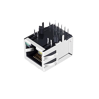 Single Port RJ45 Ethernet Connectors with Rectifier Bridge, 10/100 Base-T Integrated Magnetics - LPJ0049GDNL