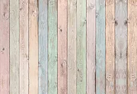 Fabric Backdrop - Colorful Wood Planks - 5x7 Feet