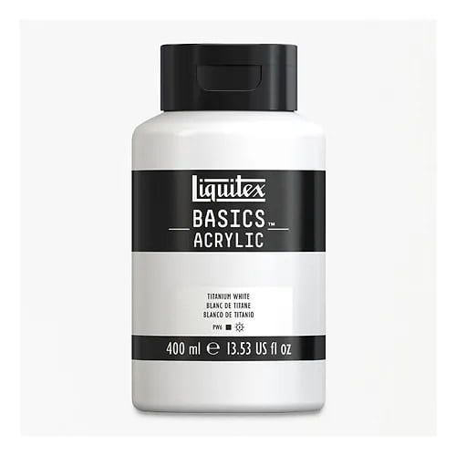 LIQUITEX BASICS ACRYLIC 400 ML TITANIUM WHITE 432