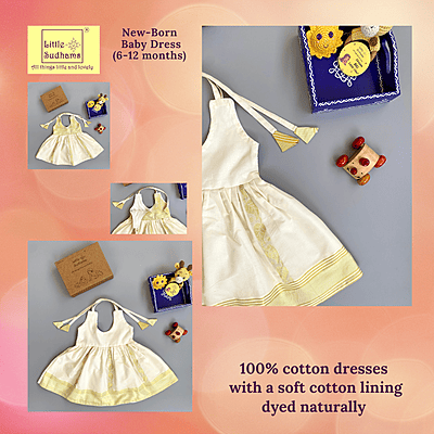 Newborn Baby Girl Cotton Dress (6-12 months) 6135
