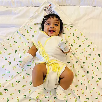 Muslin Cotton Hooded Baby Bath Towel